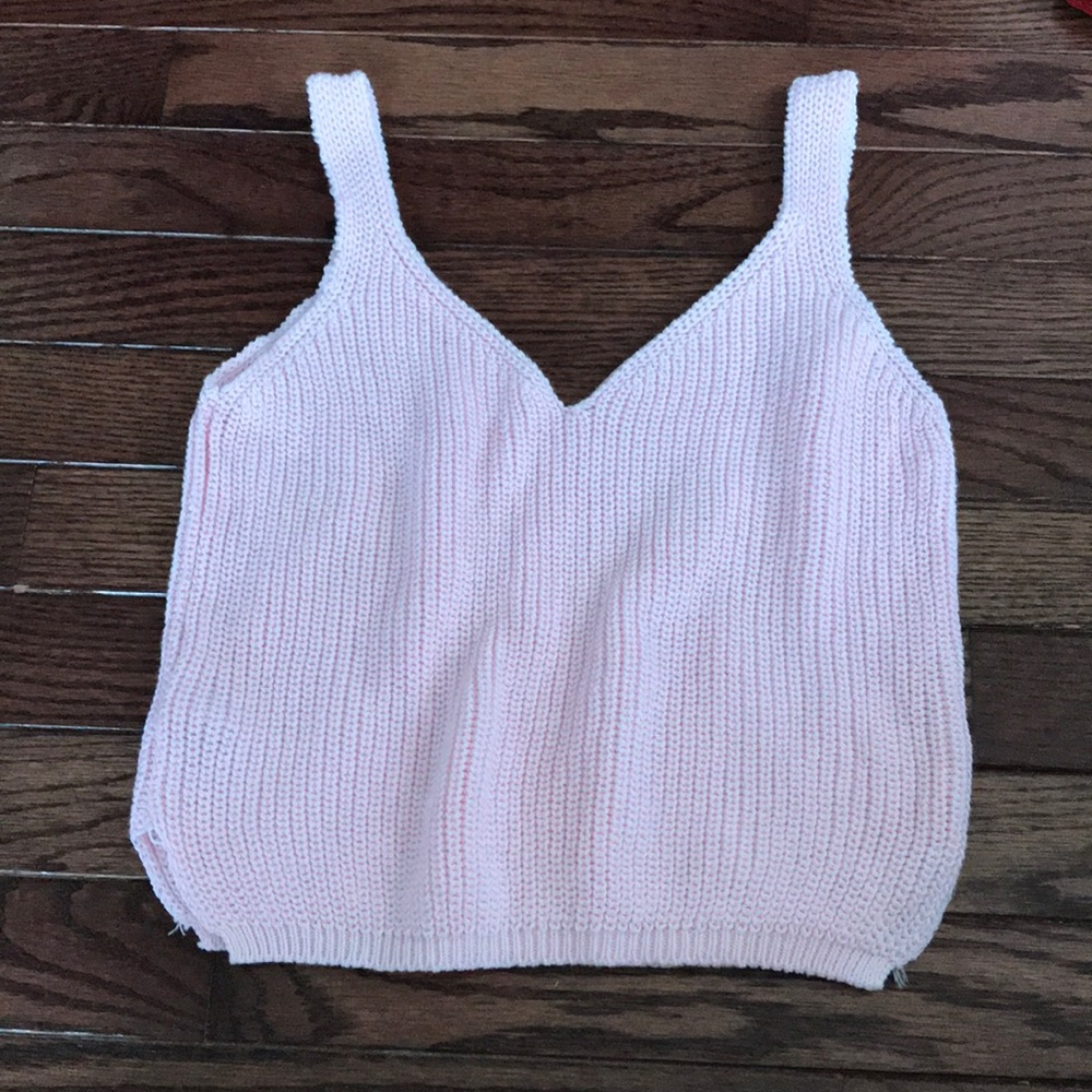 Crochet knit tank top